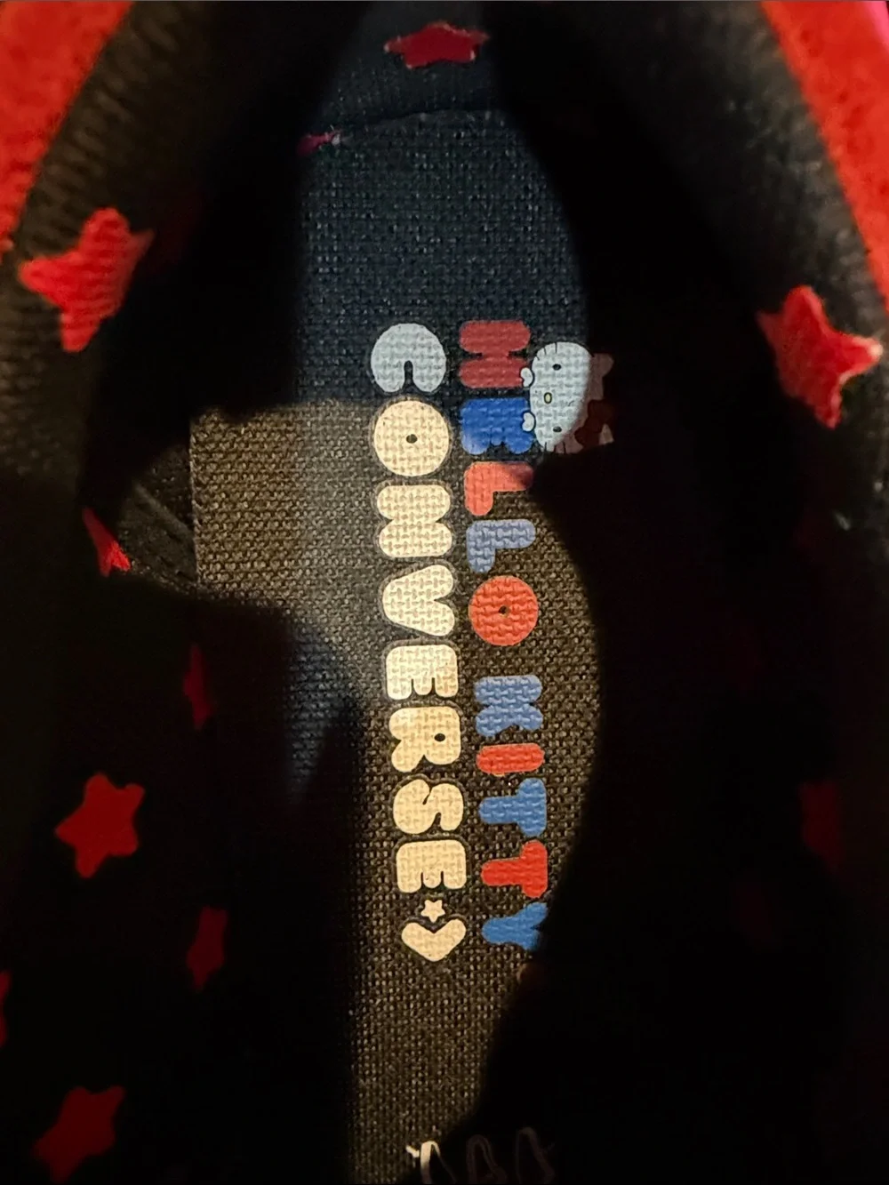 Hello Kitty Converse women’s Red Suede low-Top Sneakers with Black Laces